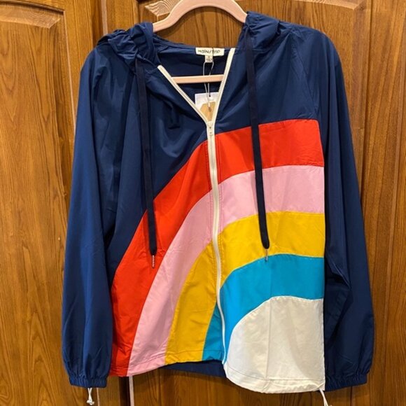 Main Strip Jackets & Blazers - NWT Main Strip Deep Blue Zip-Up Jacket size small